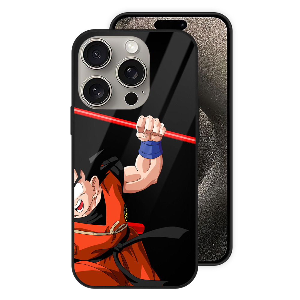 （画像用） ドラゴンボール 孫悟空（そん ごくう）Son Goku カカロット DRAGON BALL Kakarotto 【iPhone15Pro対応】スマホケース 耐衝撃＆黄変防止 背面ガラス