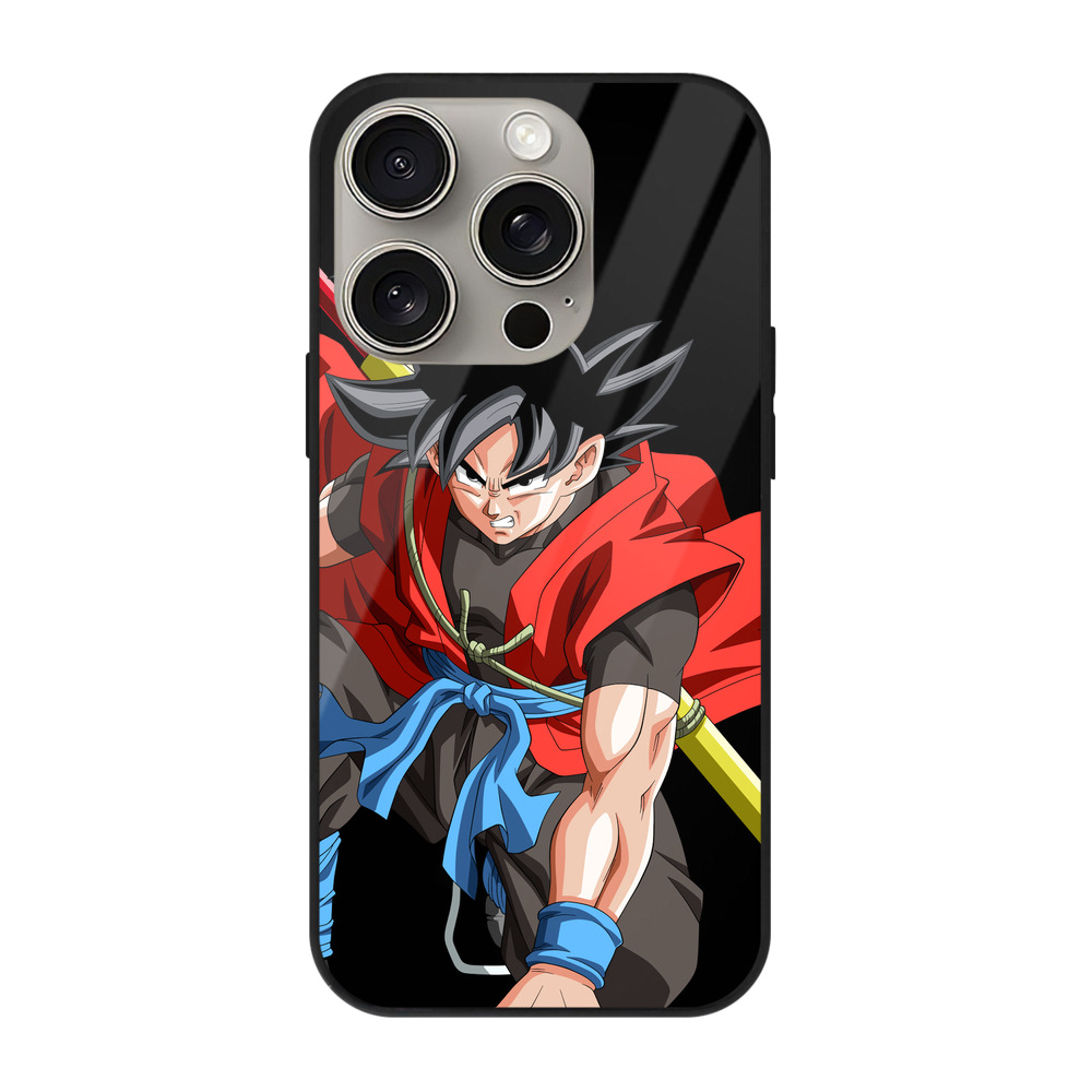 （画像用） ドラゴンボール 孫悟空（そん ごくう）Son Goku カカロット DRAGON BALL Kakarotto 【iPhone15Pro対応】スマホケース 耐衝撃＆黄変防止 背面ガラス