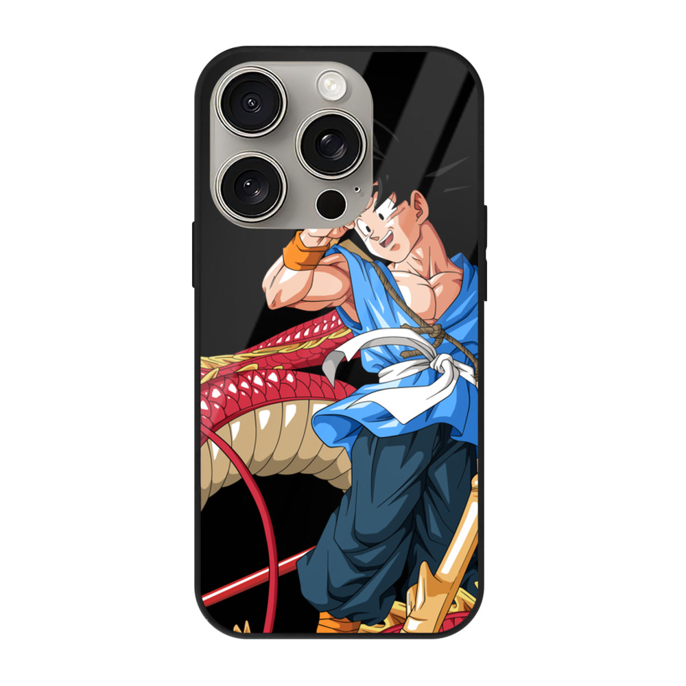 （画像用） ドラゴンボール 孫悟空（そん ごくう）Son Goku カカロット DRAGON BALL Kakarotto 【iPhone15Pro対応】スマホケース 耐衝撃＆黄変防止 背面ガラス