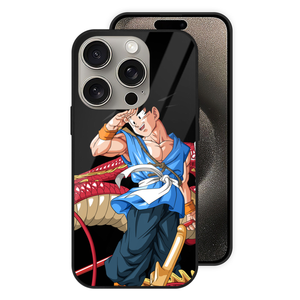（画像用） ドラゴンボール 孫悟空（そん ごくう）Son Goku カカロット DRAGON BALL Kakarotto 【iPhone15Pro対応】スマホケース 耐衝撃＆黄変防止 背面ガラス