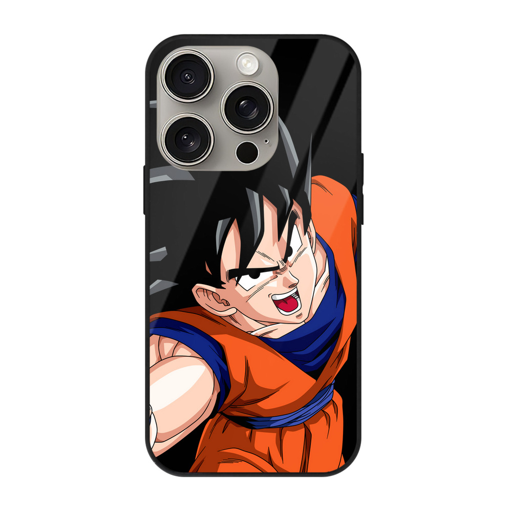 （画像用） ドラゴンボール 孫悟空（そん ごくう）Son Goku カカロット DRAGON BALL Kakarotto 【iPhone15Pro対応】スマホケース 耐衝撃＆黄変防止 背面ガラス