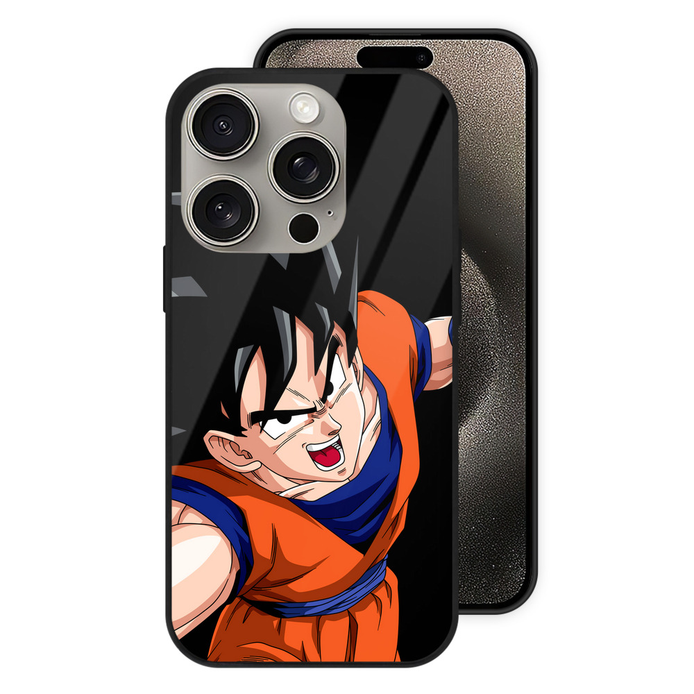 （画像用） ドラゴンボール 孫悟空（そん ごくう）Son Goku カカロット DRAGON BALL Kakarotto 【iPhone15Pro対応】スマホケース 耐衝撃＆黄変防止 背面ガラス