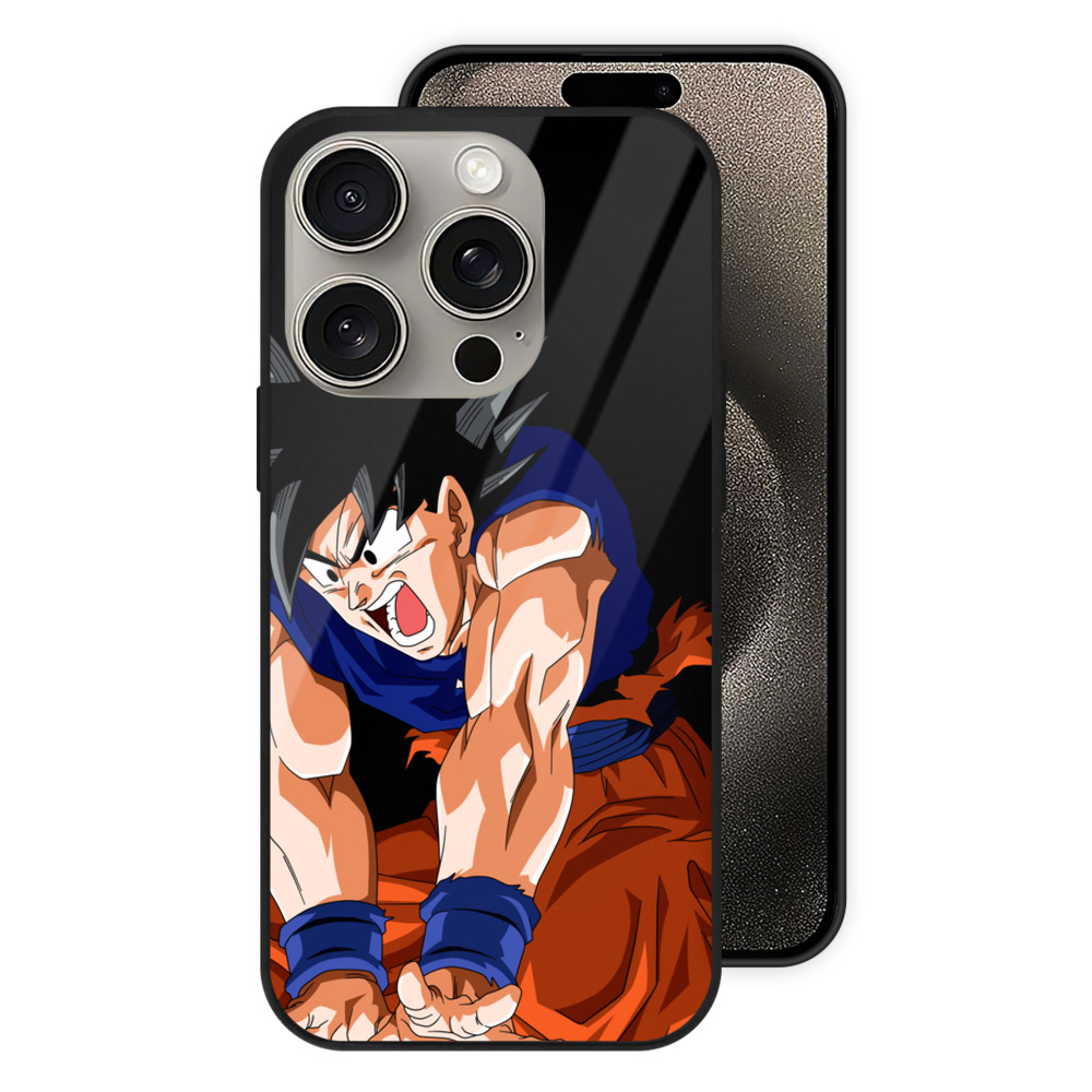 （画像用） ドラゴンボール 孫悟空（そん ごくう）Son Goku カカロット DRAGON BALL Kakarotto 【iPhone15Pro対応】スマホケース 耐衝撃＆黄変防止 背面ガラス