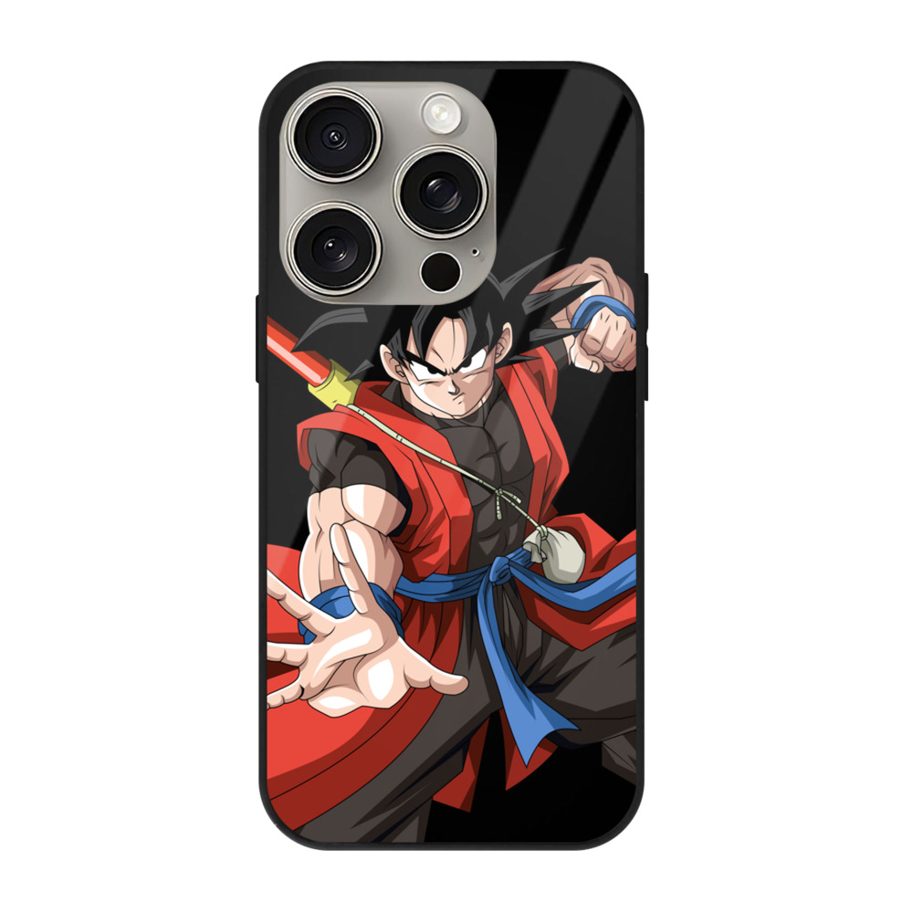 （画像用） ドラゴンボール 孫悟空（そん ごくう）Son Goku カカロット DRAGON BALL Kakarotto 【iPhone15Pro対応】スマホケース 耐衝撃＆黄変防止 背面ガラス