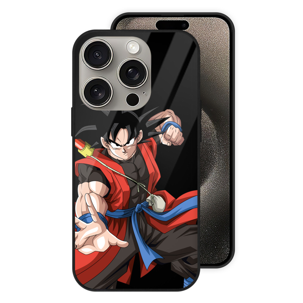 （画像用） ドラゴンボール 孫悟空（そん ごくう）Son Goku カカロット DRAGON BALL Kakarotto 【iPhone15Pro対応】スマホケース 耐衝撃＆黄変防止 背面ガラス