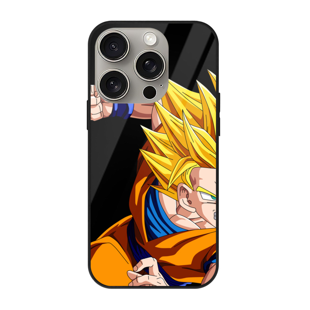 （画像用） ドラゴンボール 孫悟空（そん ごくう）Son Goku カカロット DRAGON BALL Kakarotto 【iPhone15Pro対応】スマホケース 耐衝撃＆黄変防止 背面ガラス