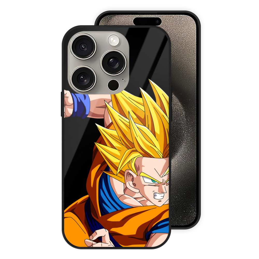 （画像用） ドラゴンボール 孫悟空（そん ごくう）Son Goku カカロット DRAGON BALL Kakarotto 【iPhone15Pro対応】スマホケース 耐衝撃＆黄変防止 背面ガラス