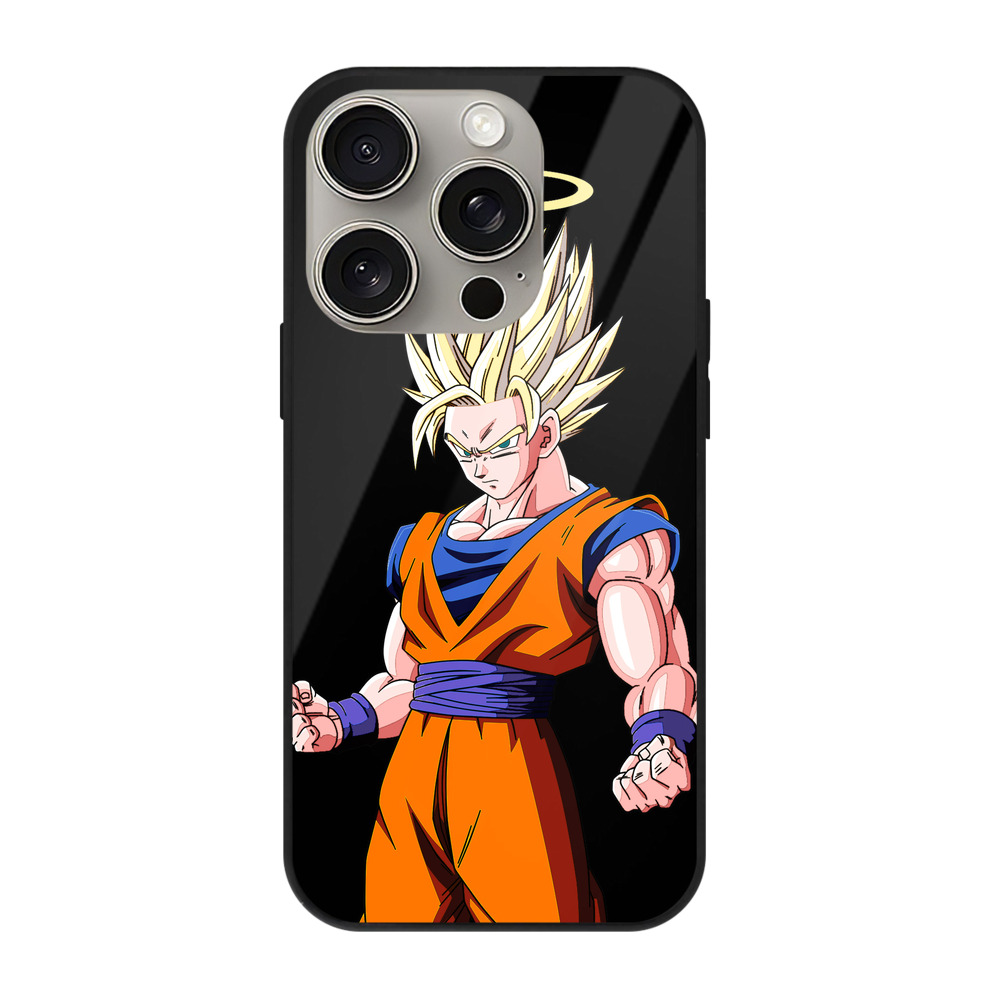 （画像用） ドラゴンボール 孫悟空（そん ごくう）Son Goku カカロット DRAGON BALL Kakarotto 【iPhone15Pro対応】スマホケース 耐衝撃＆黄変防止 背面ガラス