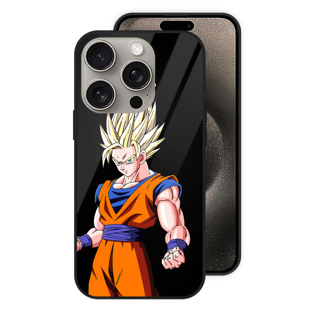 （画像用） ドラゴンボール 孫悟空（そん ごくう）Son Goku カカロット DRAGON BALL Kakarotto 【iPhone15Pro対応】スマホケース 耐衝撃＆黄変防止 背面ガラス