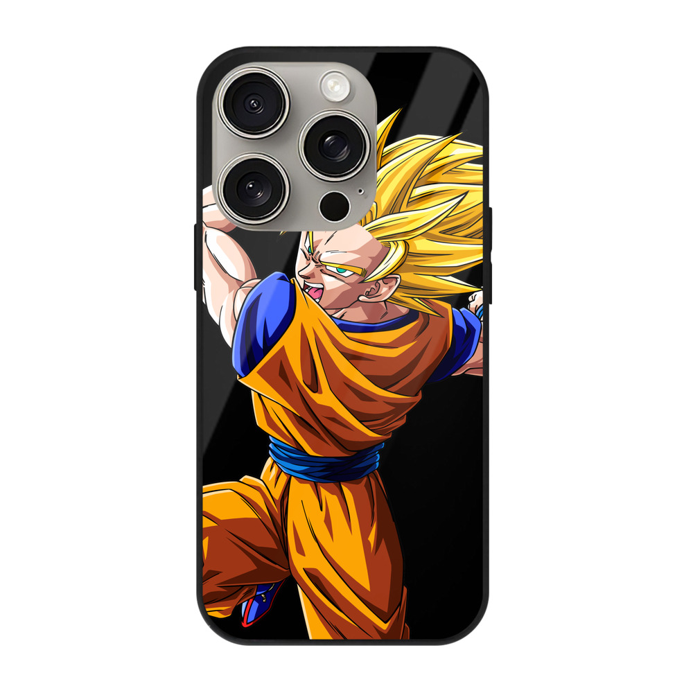 （画像用） ドラゴンボール 孫悟空（そん ごくう）Son Goku カカロット DRAGON BALL Kakarotto 【iPhone15Pro対応】スマホケース 耐衝撃＆黄変防止 背面ガラス