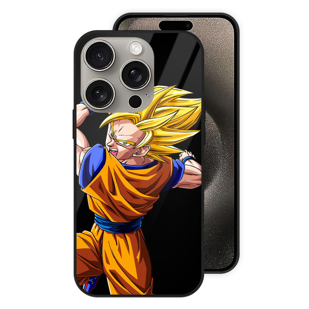 （画像用） ドラゴンボール 孫悟空（そん ごくう）Son Goku カカロット DRAGON BALL Kakarotto 【iPhone15Pro対応】スマホケース 耐衝撃＆黄変防止 背面ガラス