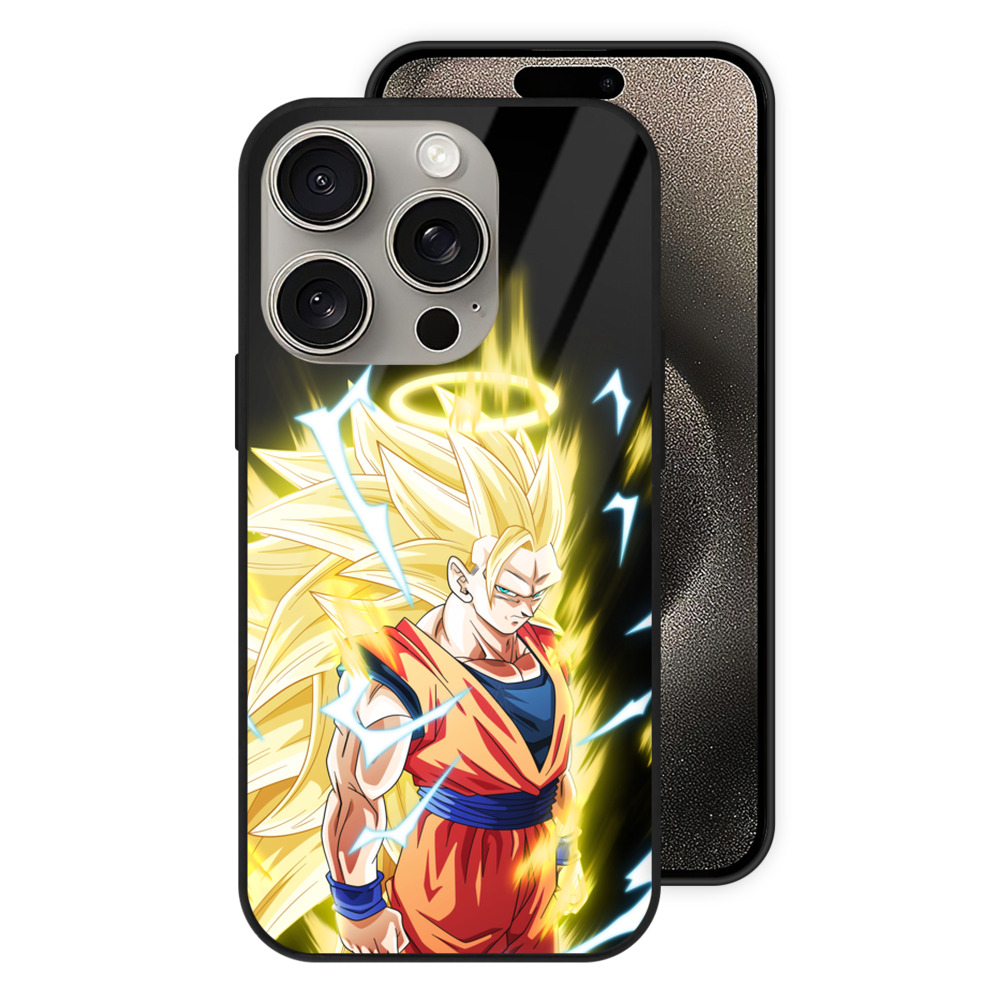 （画像用） ドラゴンボール 孫悟空（そん ごくう）Son Goku カカロット DRAGON BALL Kakarotto 【iPhone15Pro対応】スマホケース 耐衝撃＆黄変防止 背面ガラス