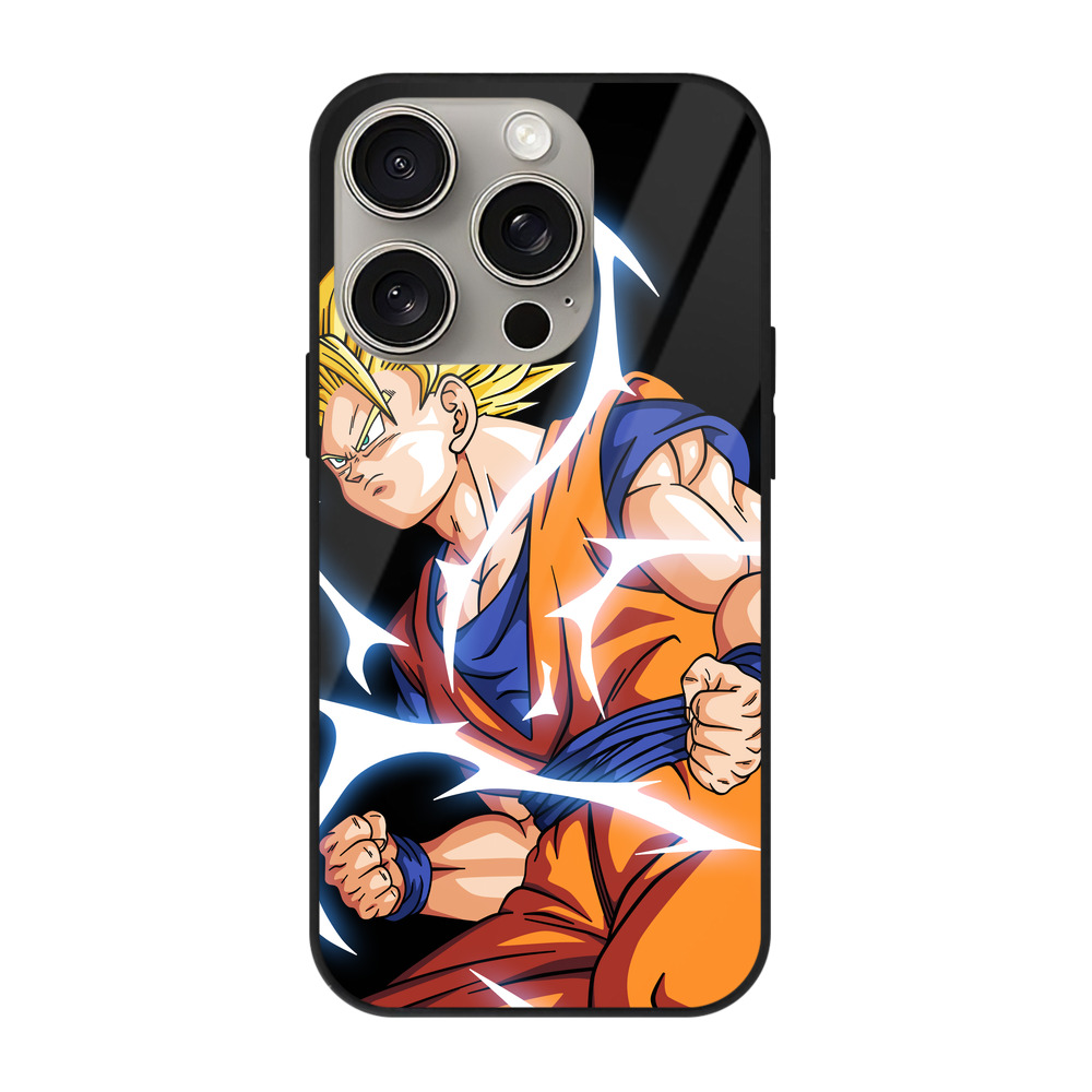 （画像用） ドラゴンボール 孫悟空（そん ごくう）Son Goku カカロット DRAGON BALL Kakarotto 【iPhone15Pro対応】スマホケース 耐衝撃＆黄変防止 背面ガラス