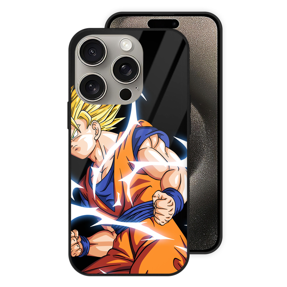 （画像用） ドラゴンボール 孫悟空（そん ごくう）Son Goku カカロット DRAGON BALL Kakarotto 【iPhone15Pro対応】スマホケース 耐衝撃＆黄変防止 背面ガラス