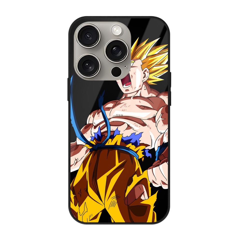 （画像用） ドラゴンボール 孫悟空（そん ごくう）Son Goku カカロット DRAGON BALL Kakarotto 【iPhone15Pro対応】スマホケース 耐衝撃＆黄変防止 背面ガラス