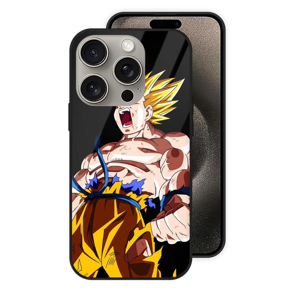 （画像用） ドラゴンボール 孫悟空（そん ごくう）Son Goku カカロット DRAGON BALL Kakarotto 【iPhone15Pro対応】スマホケース 耐衝撃＆黄変防止 背面ガラス