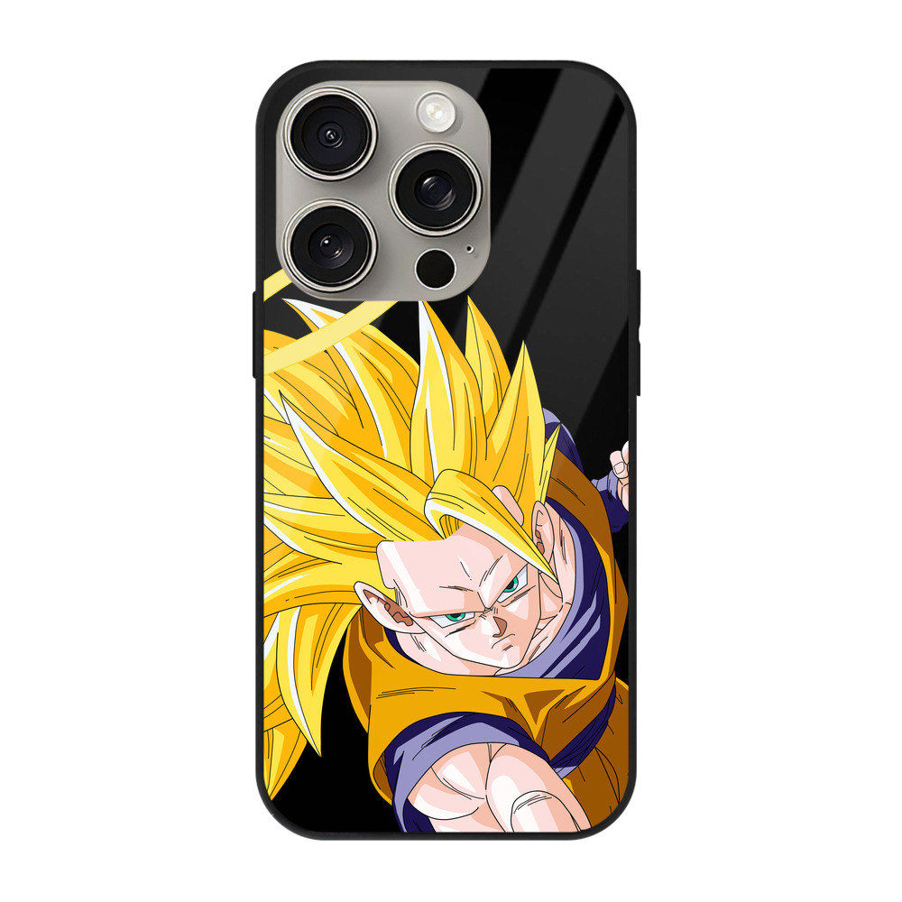 （画像用） ドラゴンボール 孫悟空（そん ごくう）Son Goku カカロット DRAGON BALL Kakarotto 【iPhone15Pro対応】スマホケース 耐衝撃＆黄変防止 背面ガラス