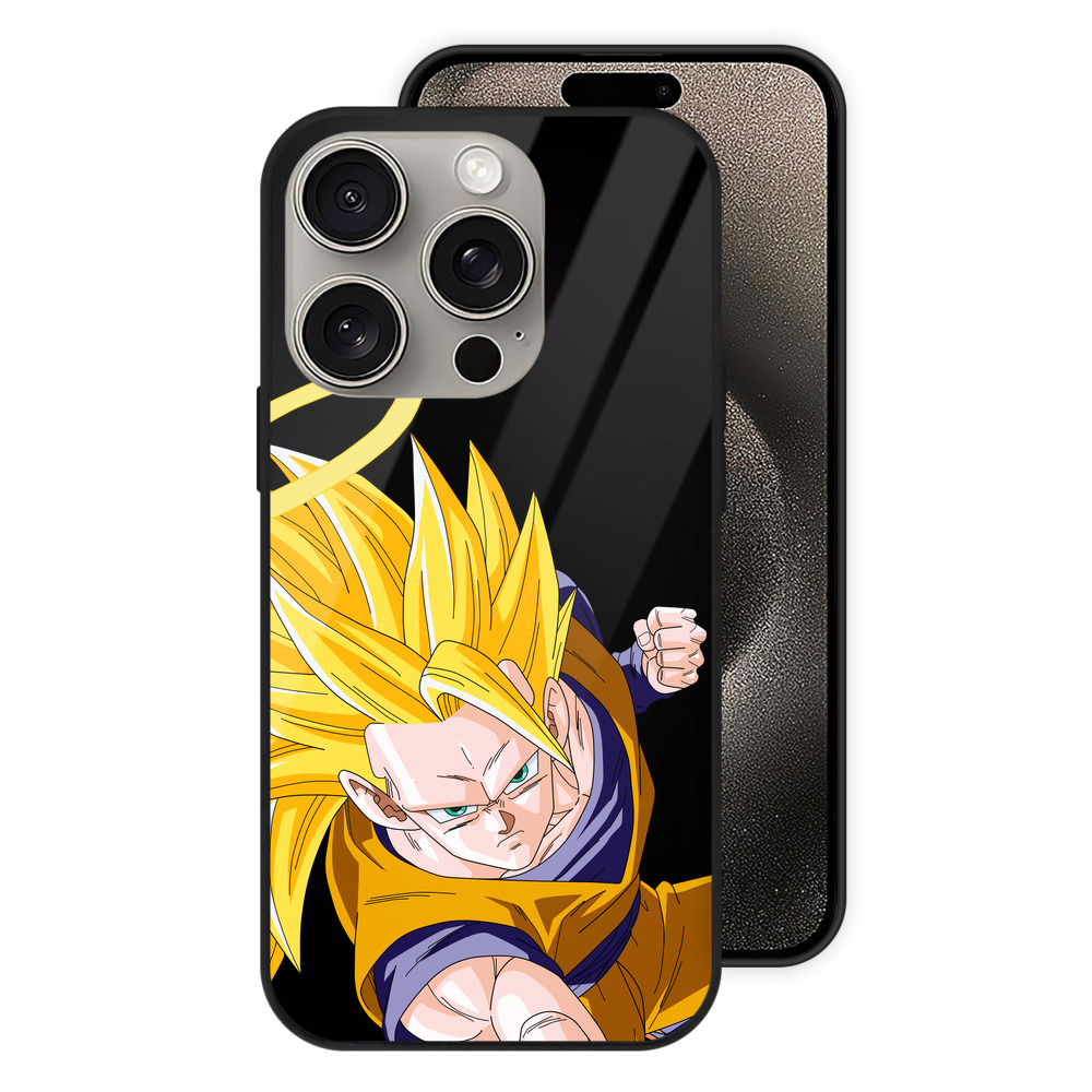 （画像用） ドラゴンボール 孫悟空（そん ごくう）Son Goku カカロット DRAGON BALL Kakarotto 【iPhone15Pro対応】スマホケース 耐衝撃＆黄変防止 背面ガラス