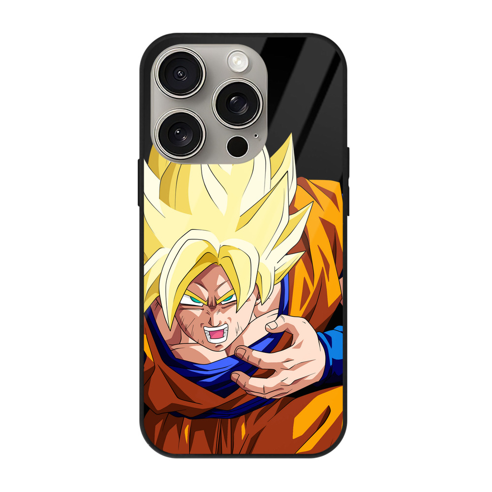 （画像用） ドラゴンボール 孫悟空（そん ごくう）Son Goku カカロット DRAGON BALL Kakarotto 【iPhone15Pro対応】スマホケース 耐衝撃＆黄変防止 背面ガラス