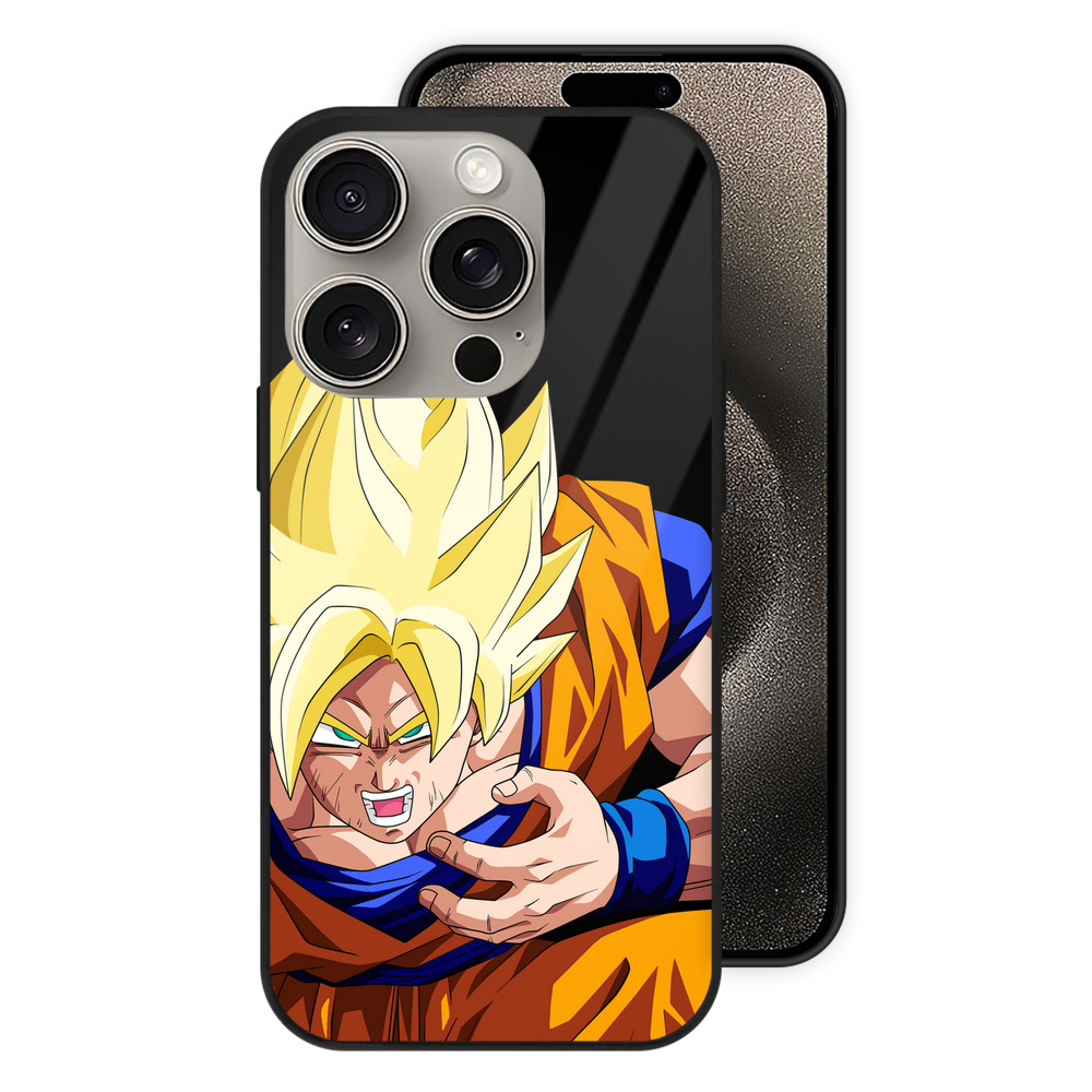 （画像用） ドラゴンボール 孫悟空（そん ごくう）Son Goku カカロット DRAGON BALL Kakarotto 【iPhone15Pro対応】スマホケース 耐衝撃＆黄変防止 背面ガラス