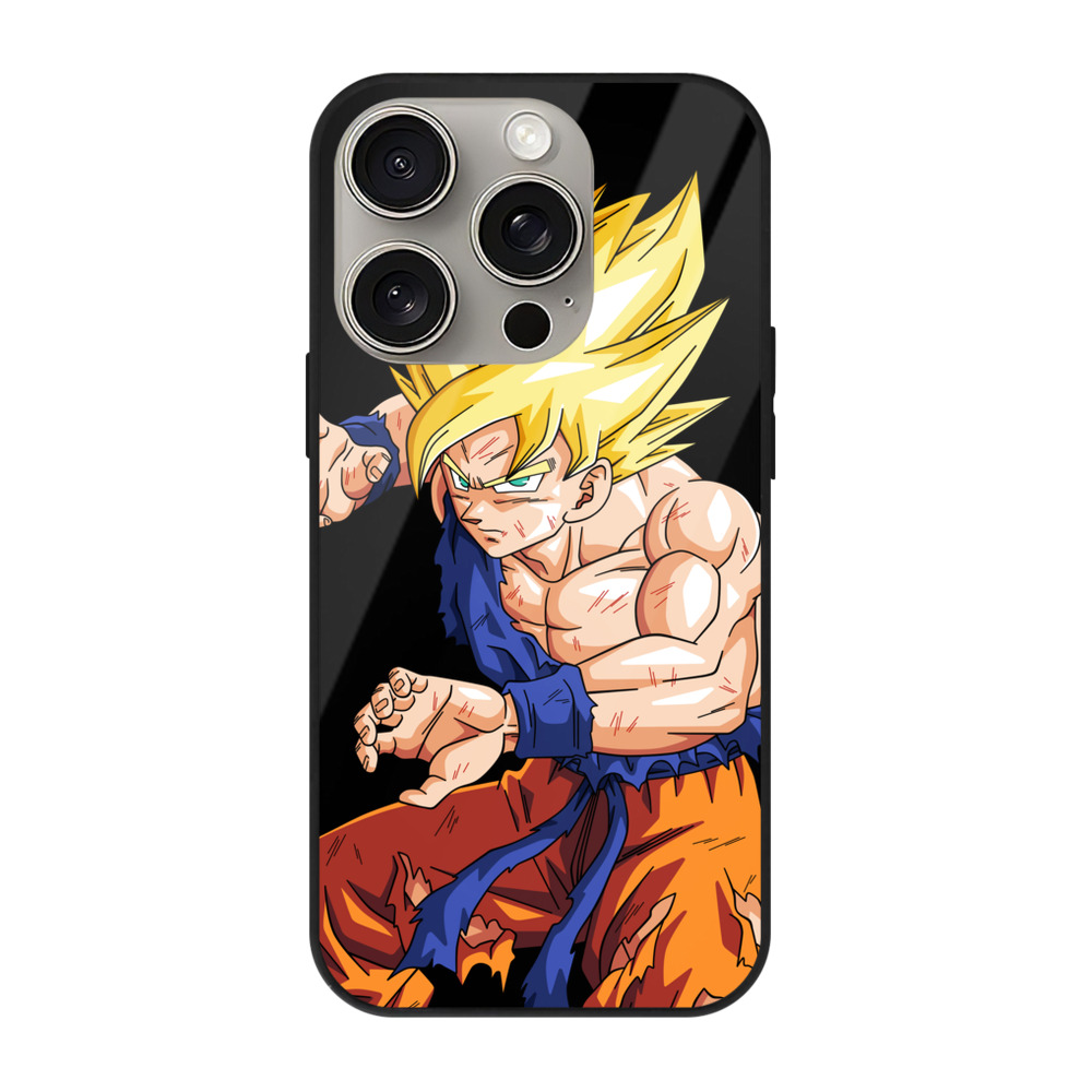（画像用） ドラゴンボール 孫悟空（そん ごくう）Son Goku カカロット DRAGON BALL Kakarotto 【iPhone15Pro対応】スマホケース 耐衝撃＆黄変防止 背面ガラス