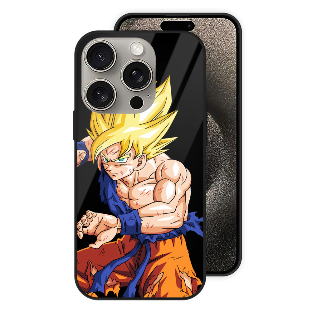 （画像用） ドラゴンボール 孫悟空（そん ごくう）Son Goku カカロット DRAGON BALL Kakarotto 【iPhone15Pro対応】スマホケース 耐衝撃＆黄変防止 背面ガラス
