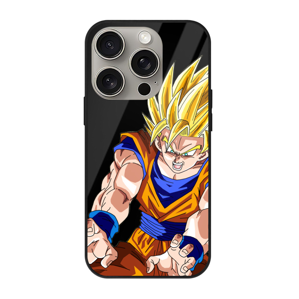 （画像用） ドラゴンボール 孫悟空（そん ごくう）Son Goku カカロット DRAGON BALL Kakarotto 【iPhone15Pro対応】スマホケース 耐衝撃＆黄変防止 背面ガラス