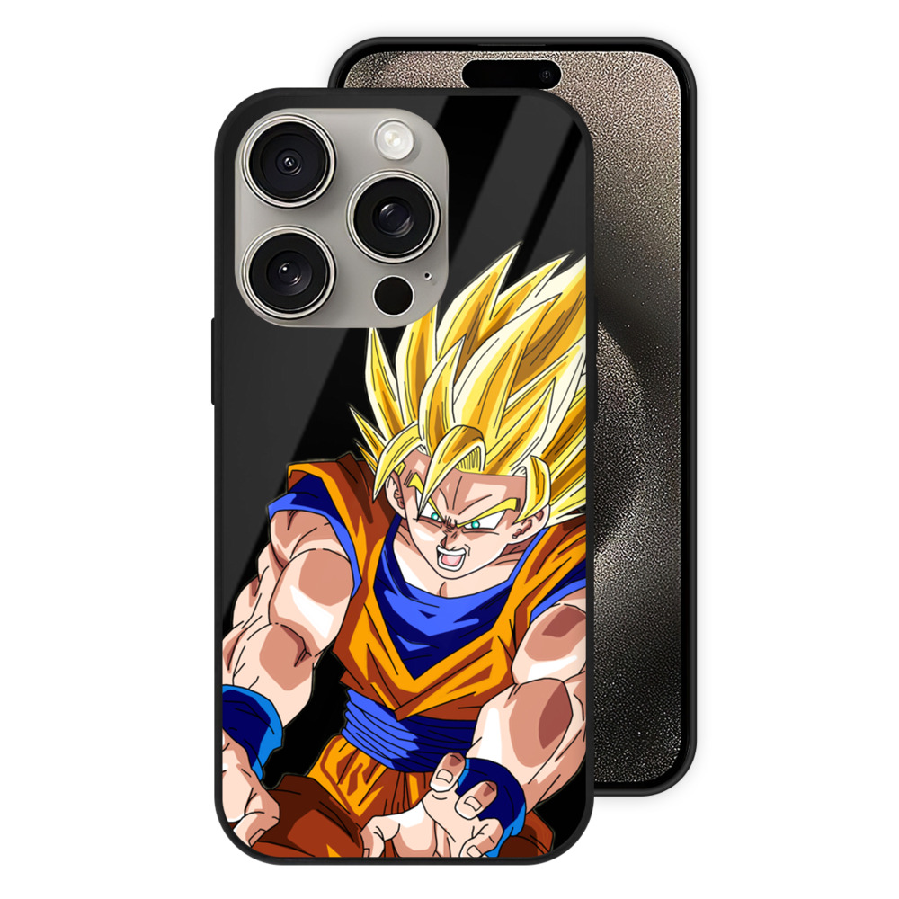 （画像用） ドラゴンボール 孫悟空（そん ごくう）Son Goku カカロット DRAGON BALL Kakarotto 【iPhone15Pro対応】スマホケース 耐衝撃＆黄変防止 背面ガラス