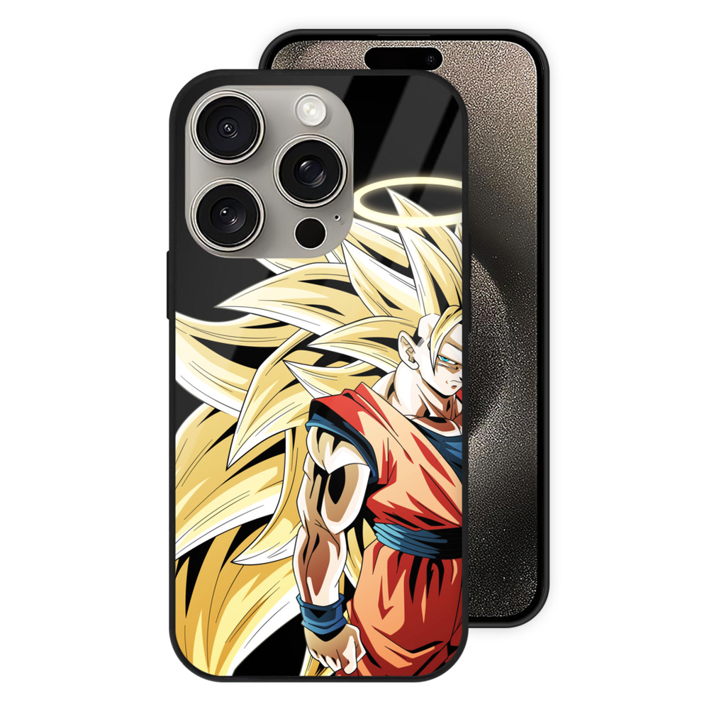 （画像用） ドラゴンボール 孫悟空（そん ごくう）Son Goku カカロット DRAGON BALL Kakarotto 【iPhone15Pro対応】スマホケース 耐衝撃＆黄変防止 背面ガラス
