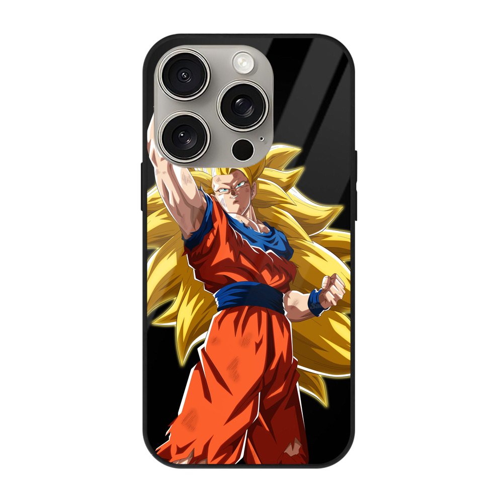 （画像用） ドラゴンボール 孫悟空（そん ごくう）Son Goku カカロット DRAGON BALL Kakarotto 【iPhone15Pro対応】スマホケース 耐衝撃＆黄変防止 背面ガラス