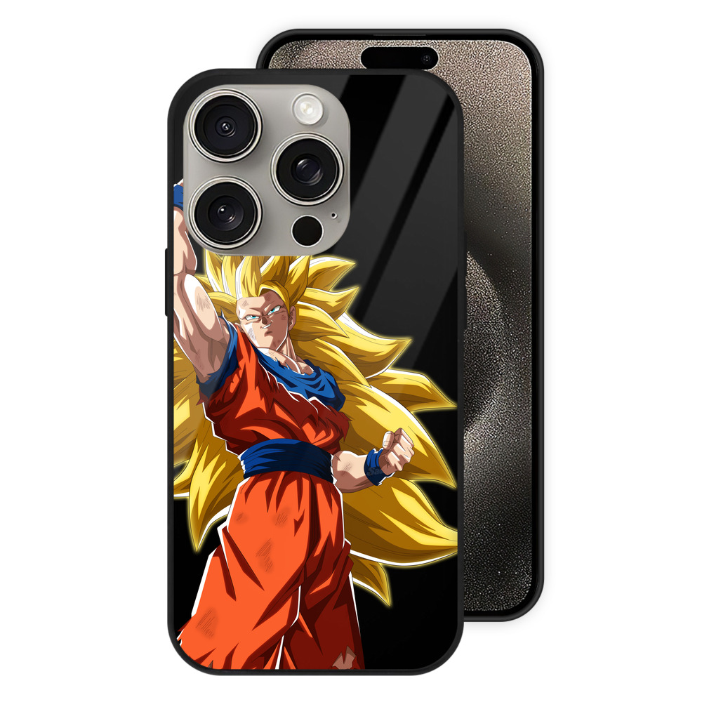 （画像用） ドラゴンボール 孫悟空（そん ごくう）Son Goku カカロット DRAGON BALL Kakarotto 【iPhone15Pro対応】スマホケース 耐衝撃＆黄変防止 背面ガラス
