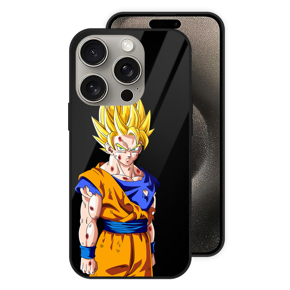 （画像用） ドラゴンボール 孫悟空（そん ごくう）Son Goku カカロット DRAGON BALL Kakarotto 【iPhone15Pro対応】スマホケース 耐衝撃＆黄変防止 背面ガラス