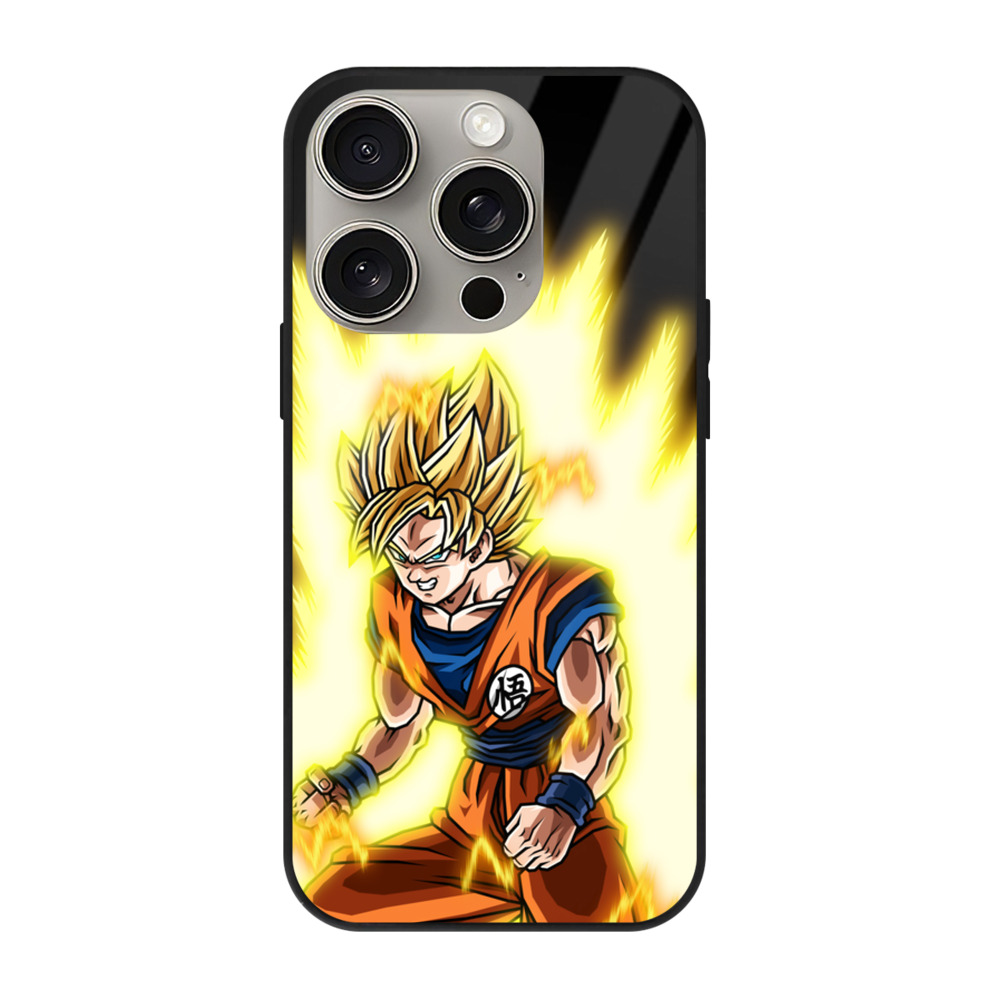 （画像用） ドラゴンボール 孫悟空（そん ごくう）Son Goku カカロット DRAGON BALL Kakarotto 【iPhone15Pro対応】スマホケース 耐衝撃＆黄変防止 背面ガラス