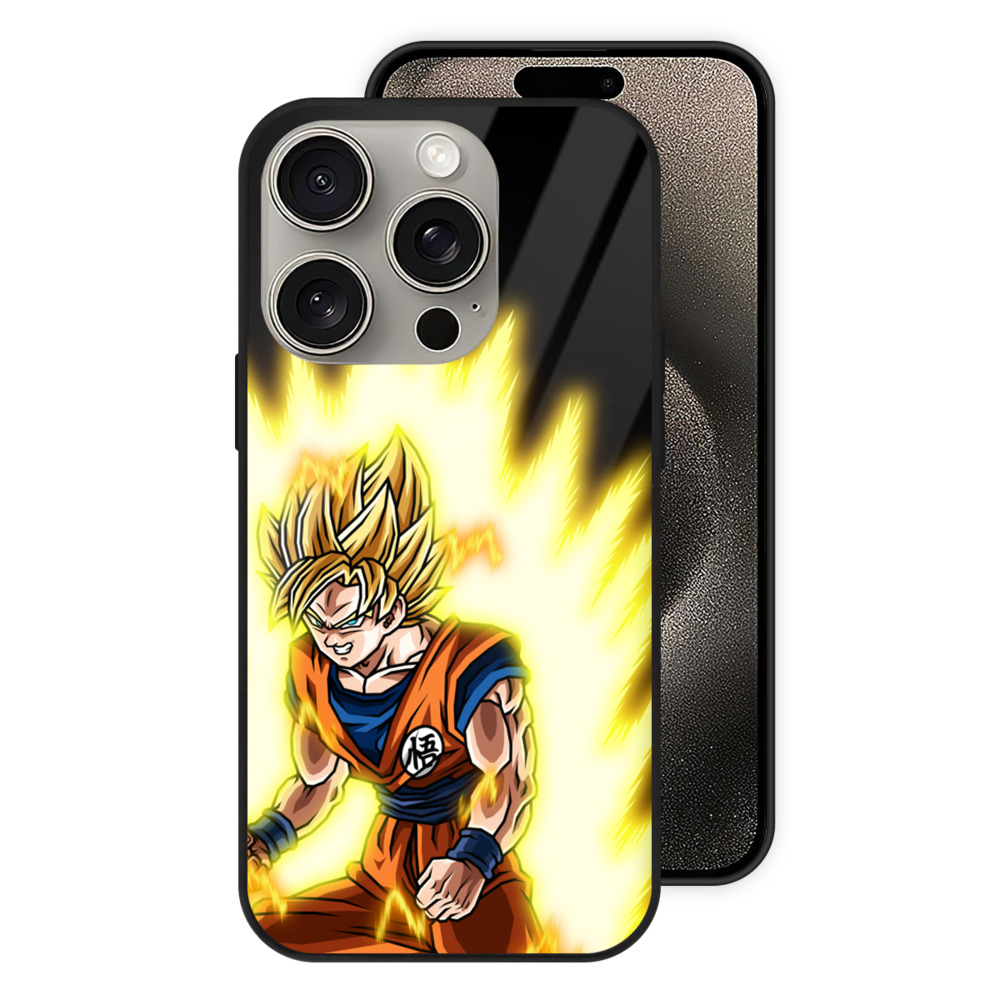 （画像用） ドラゴンボール 孫悟空（そん ごくう）Son Goku カカロット DRAGON BALL Kakarotto 【iPhone15Pro対応】スマホケース 耐衝撃＆黄変防止 背面ガラス