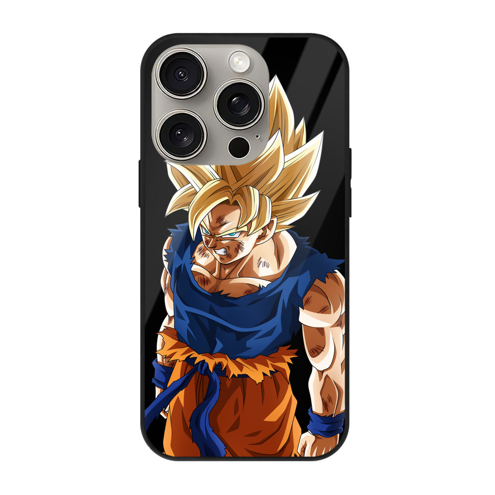 （画像用） ドラゴンボール 孫悟空（そん ごくう）Son Goku カカロット DRAGON BALL Kakarotto 【iPhone15Pro対応】スマホケース 耐衝撃＆黄変防止 背面ガラス
