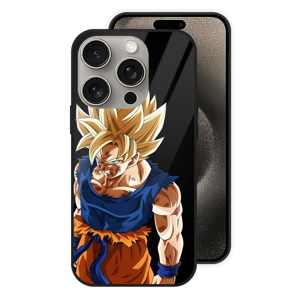 （画像用） ドラゴンボール 孫悟空（そん ごくう）Son Goku カカロット DRAGON BALL Kakarotto 【iPhone15Pro対応】スマホケース 耐衝撃＆黄変防止 背面ガラス