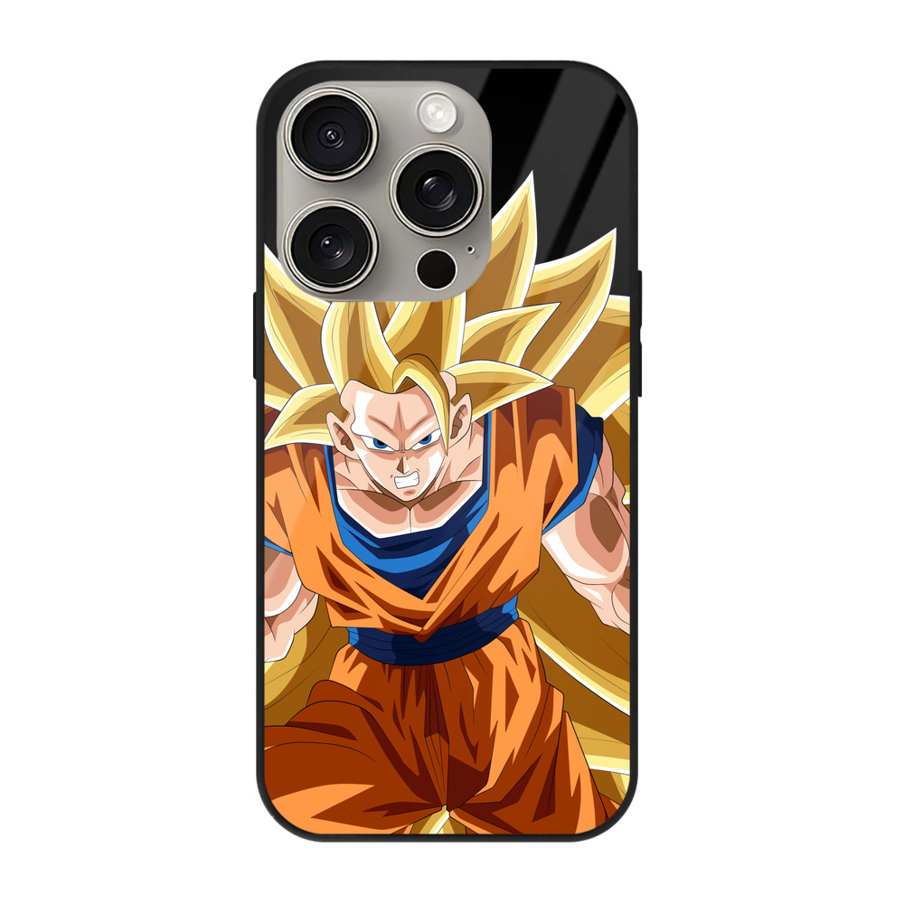 （画像用） ドラゴンボール 孫悟空（そん ごくう）Son Goku カカロット DRAGON BALL Kakarotto 【iPhone15Pro対応】スマホケース 耐衝撃＆黄変防止 背面ガラス