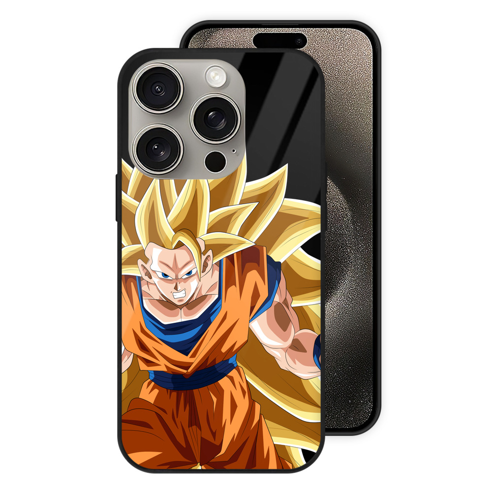 （画像用） ドラゴンボール 孫悟空（そん ごくう）Son Goku カカロット DRAGON BALL Kakarotto 【iPhone15Pro対応】スマホケース 耐衝撃＆黄変防止 背面ガラス