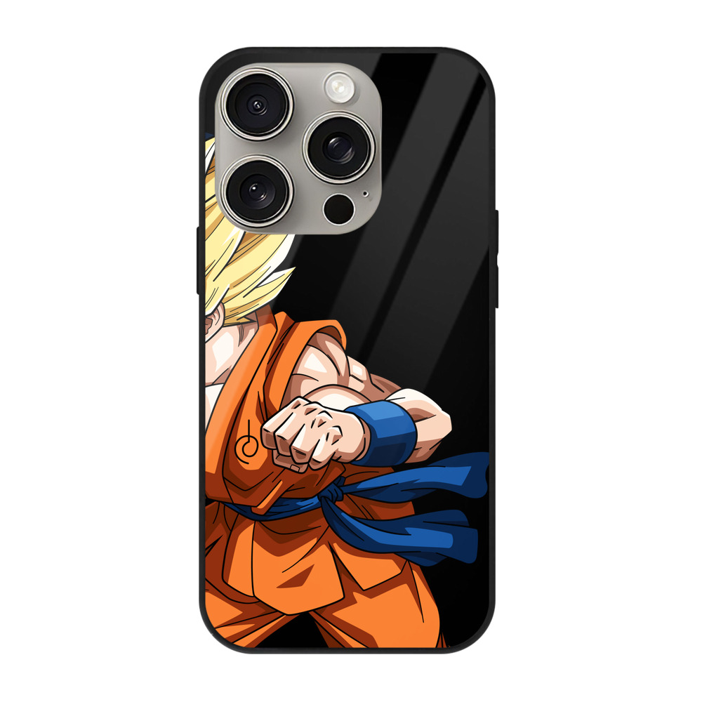 （画像用） ドラゴンボール 孫悟空（そん ごくう）Son Goku カカロット DRAGON BALL Kakarotto 【iPhone15Pro対応】スマホケース 耐衝撃＆黄変防止 背面ガラス