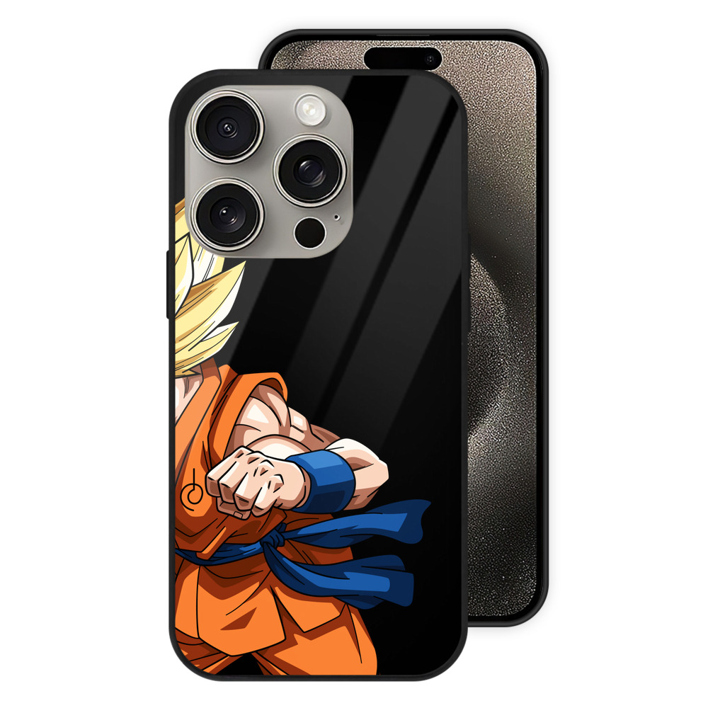 （画像用） ドラゴンボール 孫悟空（そん ごくう）Son Goku カカロット DRAGON BALL Kakarotto 【iPhone15Pro対応】スマホケース 耐衝撃＆黄変防止 背面ガラス