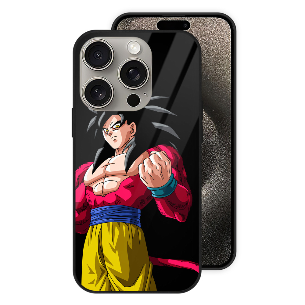 （画像用） ドラゴンボール 孫悟空（そん ごくう）Son Goku カカロット DRAGON BALL Kakarotto 【iPhone15Pro対応】スマホケース 耐衝撃＆黄変防止 背面ガラス