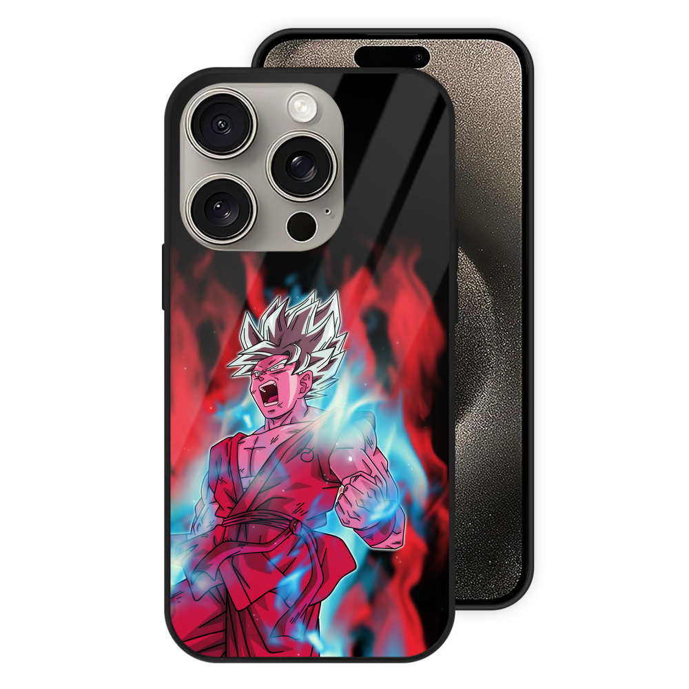 （画像用） ドラゴンボール 孫悟空（そん ごくう）Son Goku カカロット DRAGON BALL Kakarotto 【iPhone15Pro対応】スマホケース 耐衝撃＆黄変防止 背面ガラス