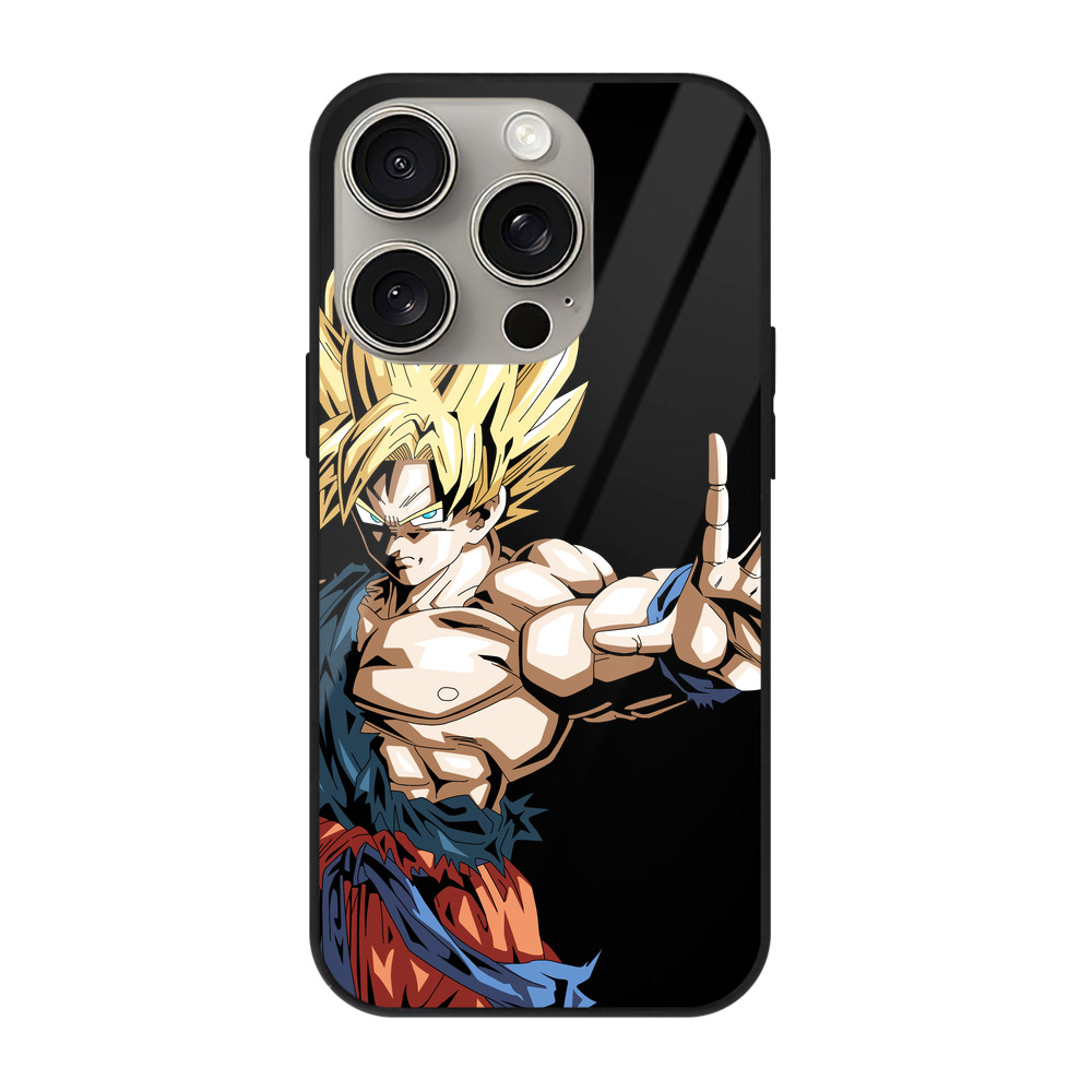 （画像用） ドラゴンボール 孫悟空（そん ごくう）Son Goku カカロット DRAGON BALL Kakarotto 【iPhone15Pro対応】スマホケース 耐衝撃＆黄変防止 背面ガラス