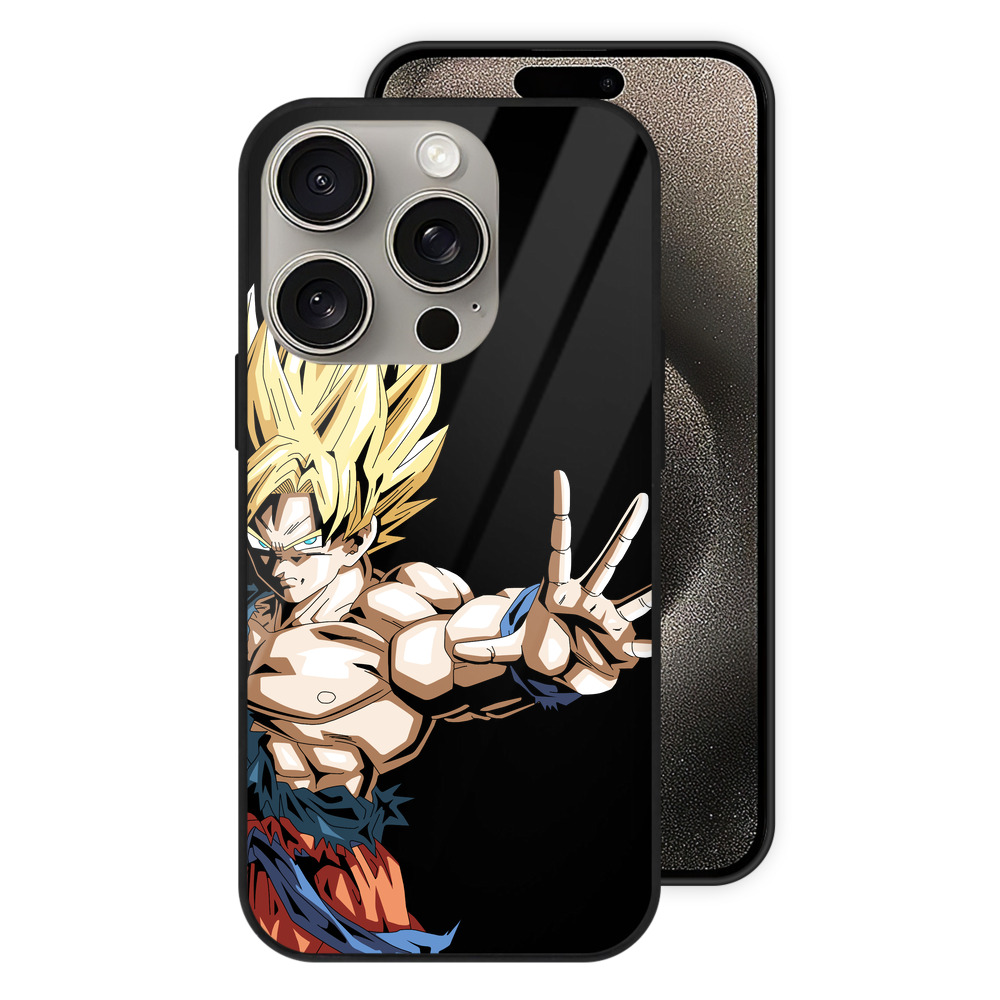 （画像用） ドラゴンボール 孫悟空（そん ごくう）Son Goku カカロット DRAGON BALL Kakarotto 【iPhone15Pro対応】スマホケース 耐衝撃＆黄変防止 背面ガラス