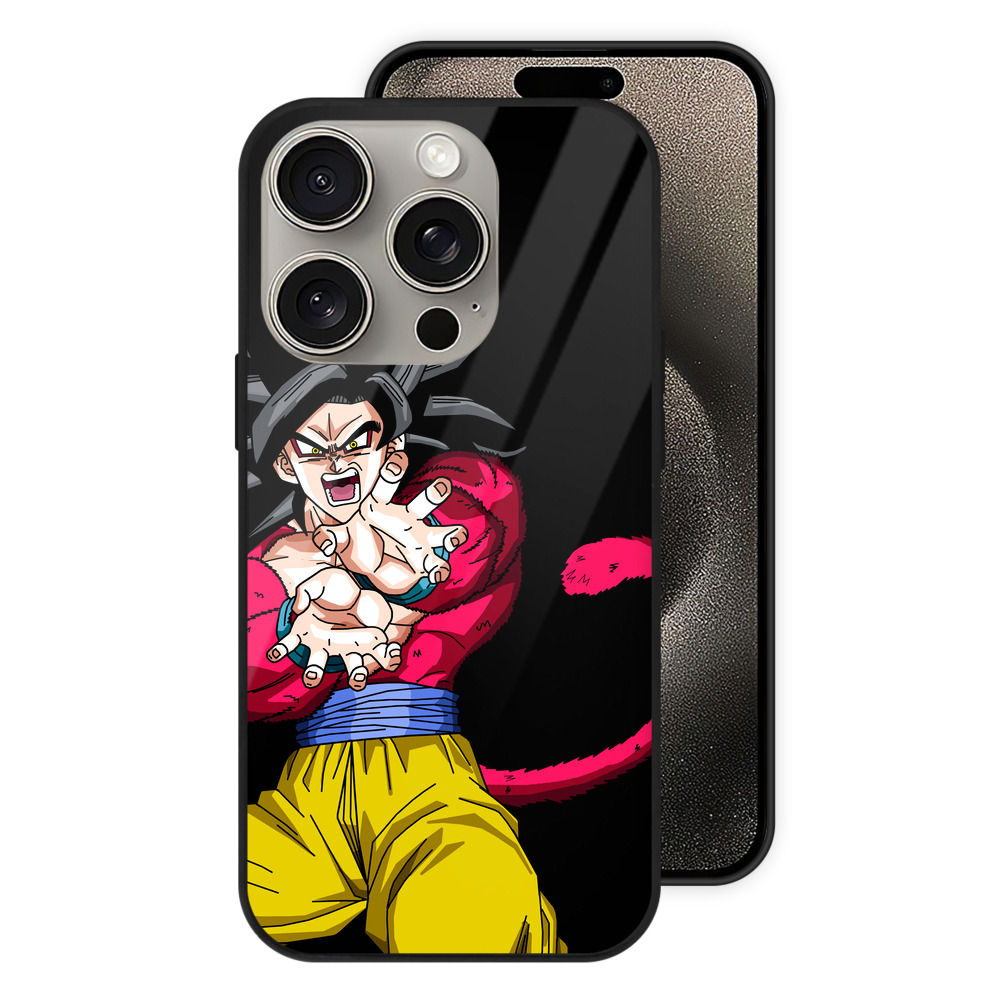 （画像用） ドラゴンボール 孫悟空（そん ごくう）Son Goku カカロット DRAGON BALL Kakarotto 【iPhone15Pro対応】スマホケース 耐衝撃＆黄変防止 背面ガラス