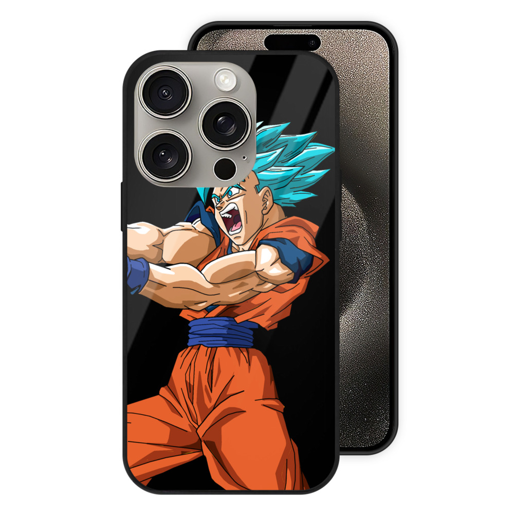 （画像用） ドラゴンボール 孫悟空（そん ごくう）Son Goku カカロット DRAGON BALL Kakarotto 【iPhone15Pro対応】スマホケース 耐衝撃＆黄変防止 背面ガラス