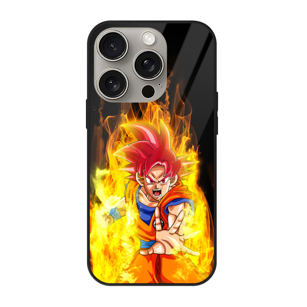 （画像用） ドラゴンボール 孫悟空（そん ごくう）Son Goku カカロット DRAGON BALL Kakarotto 【iPhone15Pro対応】スマホケース 耐衝撃＆黄変防止 背面ガラス