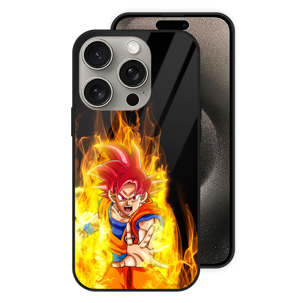 （画像用） ドラゴンボール 孫悟空（そん ごくう）Son Goku カカロット DRAGON BALL Kakarotto 【iPhone15Pro対応】スマホケース 耐衝撃＆黄変防止 背面ガラス