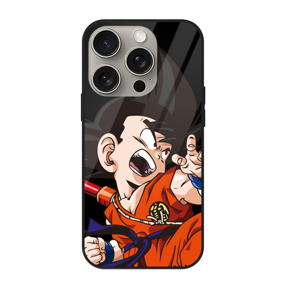 （画像用） ドラゴンボール 孫悟空（そん ごくう）Son Goku カカロット DRAGON BALL Kakarotto 【iPhone15Pro対応】スマホケース 耐衝撃＆黄変防止 背面ガラス
