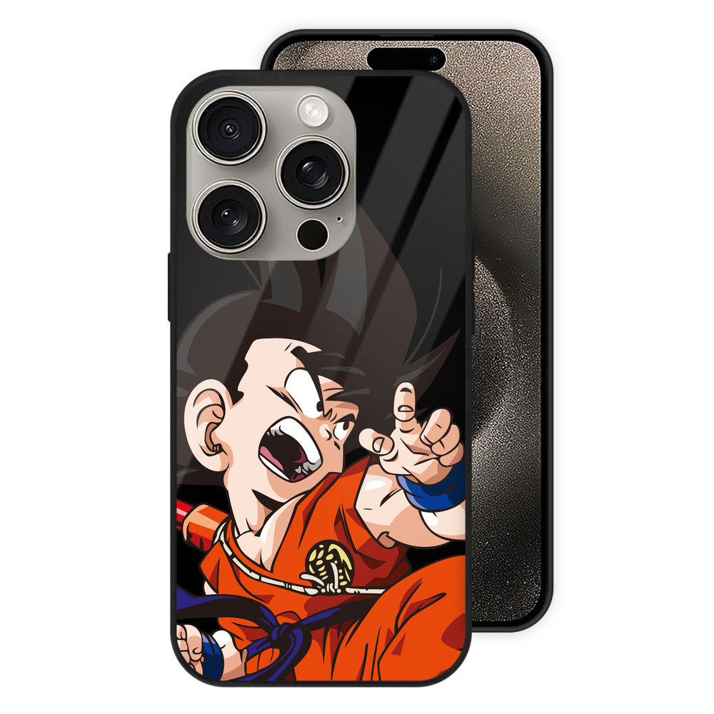 （画像用） ドラゴンボール 孫悟空（そん ごくう）Son Goku カカロット DRAGON BALL Kakarotto 【iPhone15Pro対応】スマホケース 耐衝撃＆黄変防止 背面ガラス